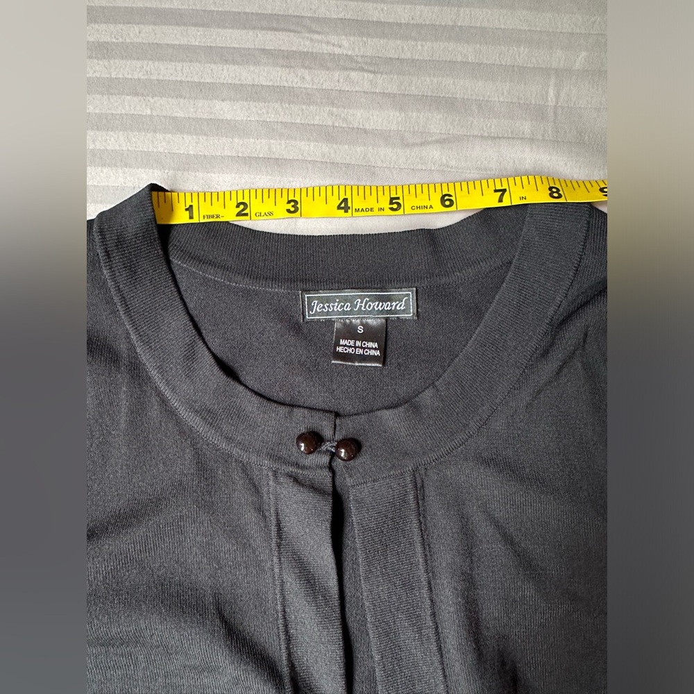 Jessica Howard•shrug/jacket•3/4 sleeve•small•viscose blend•black - Picture 9 of 12